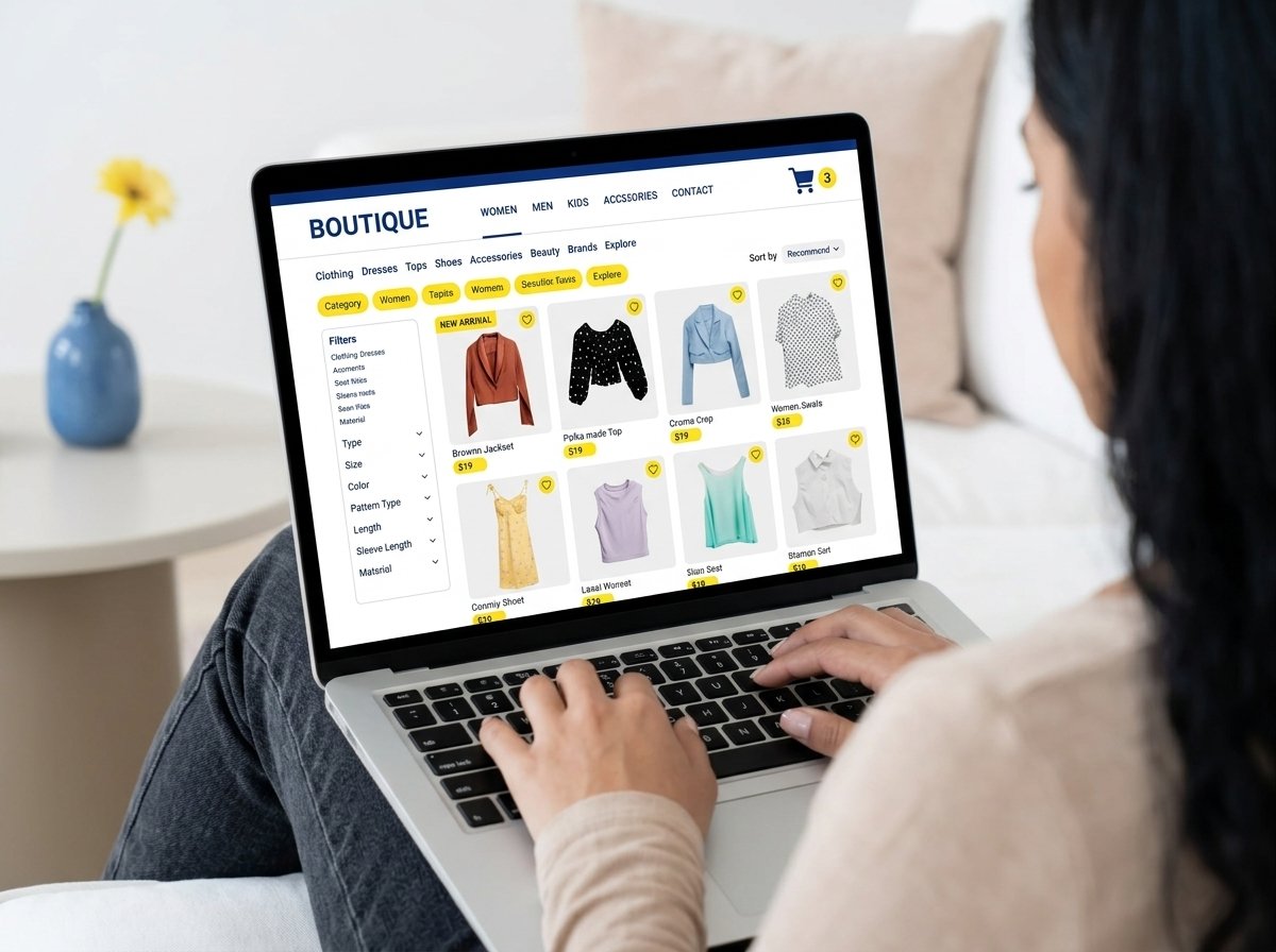 E-commerce website development for online boutique store by Dropnad